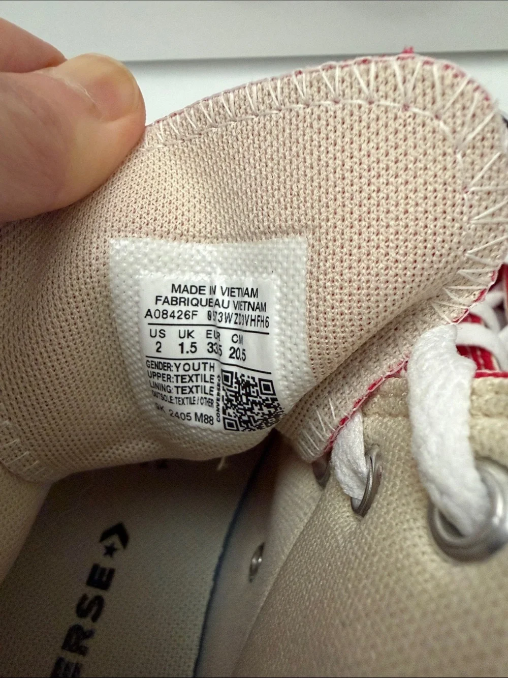 Converse Red High Top Canvas Sneakers